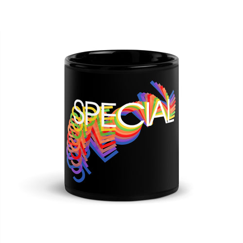 CBS Special Presentation (Rainbow Swirl) Black Glossy Mug