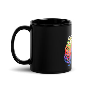 CBS Special Presentation (Rainbow Swirl) Black Glossy Mug