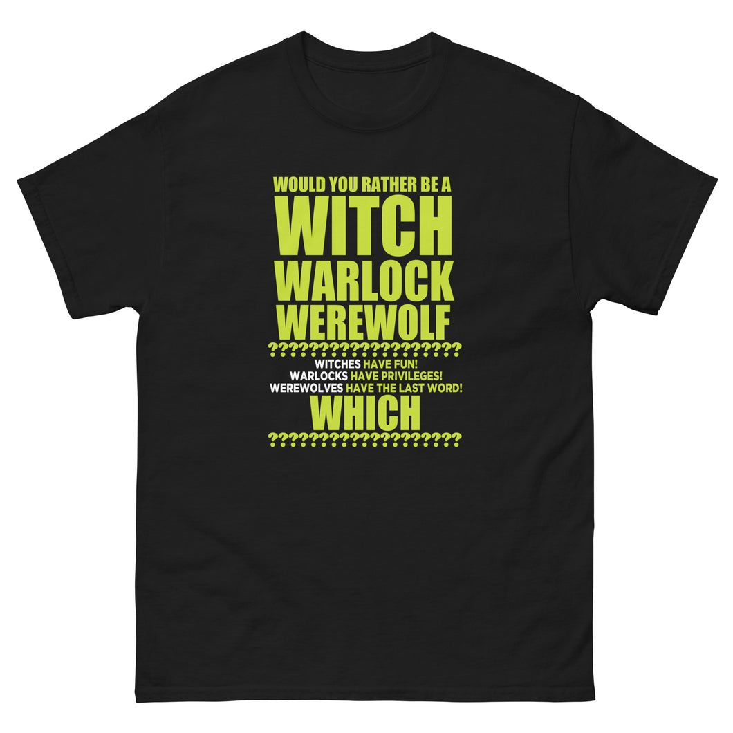 Triple W (Witch Warlock Werewolf) Men's Classic Tee
