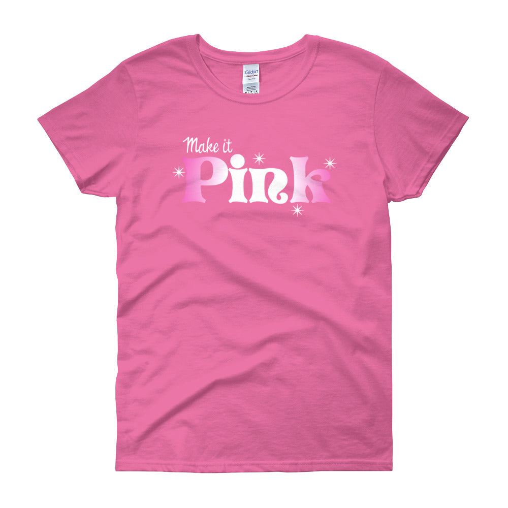 Sleeping Beauty Make It Pink Women's Short Sleeve T-Shirt