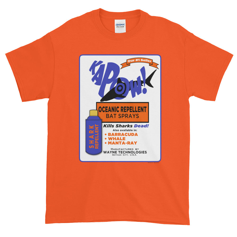 Kapow! Bat Spray Shark Repellent Short Sleeve T-Shirt